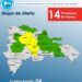 COE mantiene 10 provincias en alerta amarilla y 5 en alerta verde
