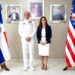 EMBAJADORA DE ESTADOS UNIDOS LEAH CAMPOS SE REÚNE CON EL PRESIDENTE DE LA DNCD VICEALMIRANTE CABRERA ULLOA